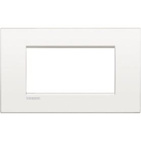 Placca 4 posti bianco puro Bticino Living Air LNC4804BN