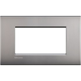 Placca 4 posti Nichel Satinato Bticino Living Air LNC4804NK