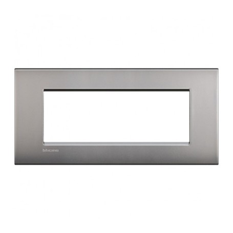 Placca 7 posti Nichel Satinato Bticino Living Air LNC4807NK