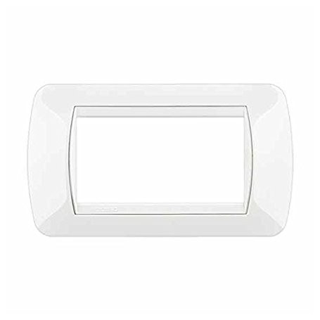 Placca 4 posti Bianco Bticino Living L4804BI