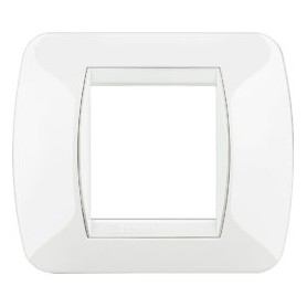 Placca 2 posti Bianco Bticino Living L4802BI