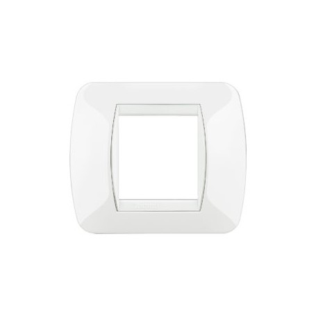 Placca 2 posti Bianco Bticino Living L4802BI
