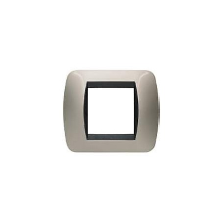 Placca 2 posti Titanio Chiaro Bticino Living L4802TC Placca 2 posti Titanio Chiaro Bticino Living L4802TC