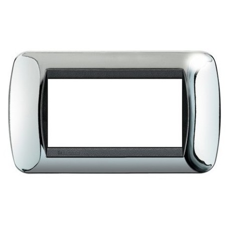 Placca 4 posti Cromo Lucido Bticino Living L4804CR