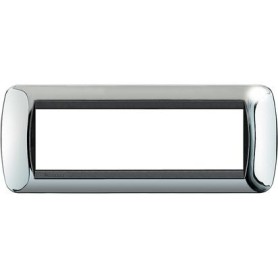 Placca 7 posti Cromo Lucido Bticino Living L4807CR