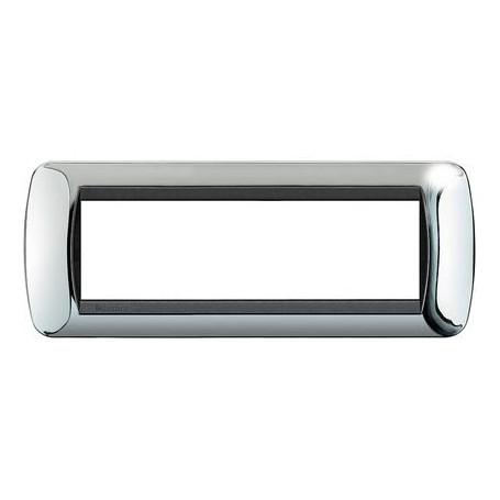 Placca 7 posti Cromo Lucido Bticino Living L4807CR