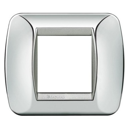 Placca 2 posti Cromo Bticino Living L4802CT Placca 2 posti Cromo Bticino Living L4802CT