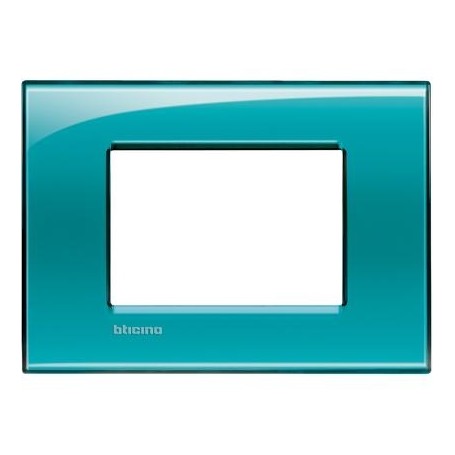 Placca 3 posti Verde Bticino Living LNA4803VD Placca 3 posti Verde Bticino Living LNA4803VD