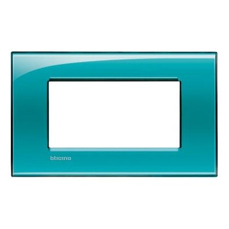 Placca 4 posti Verde Bticino Living LNA4804VD
