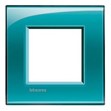 Placca 2 posti Verde Bticino Living LNA4802VD