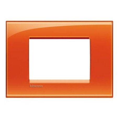 Placca 3 posti Arancio Bticino Living LNA4803OD Placca 3 posti Arancio Bticino Living LNA4803OD