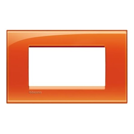 Placca 4 posti Arancio Bticino Living LNA4804OD Placca 4 posti Arancio Bticino Living LNA4804OD