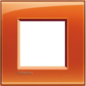Placca 2 posti Arancio Bticino Living LNA4802OD