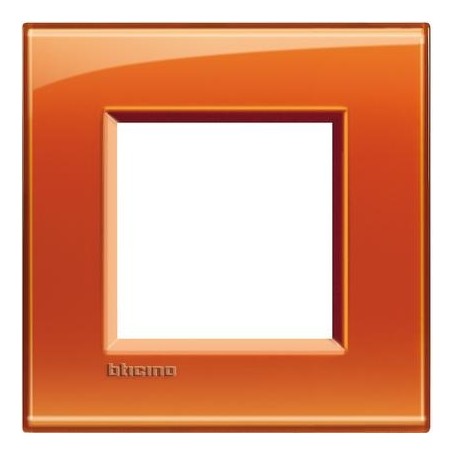 Placca 2 posti Arancio Bticino Living LNA4802OD Placca 2 posti Arancio Bticino Living LNA4802OD
