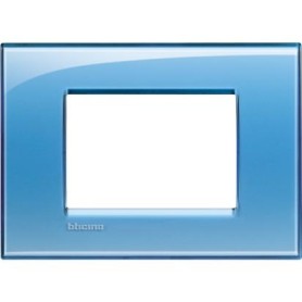 Placca 3 posti Azzurro Bticino Living LNA4803AD