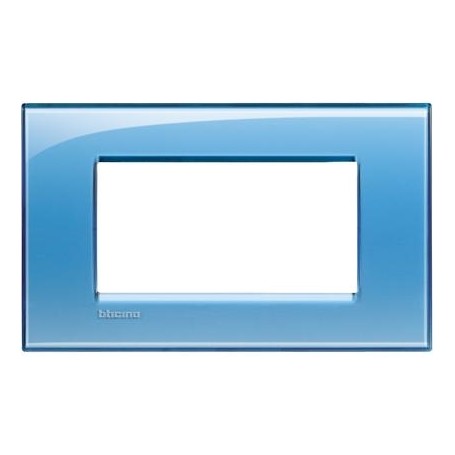 Placca 4 posti Azzurro Bticino Living LNA4804AD