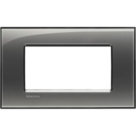Placca 4 posti Fumo Di Londra Bticino Living LNA4804KF