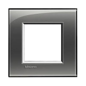 Placca 2 posti Fumo Di Londra Bticino Living LNA4802KF