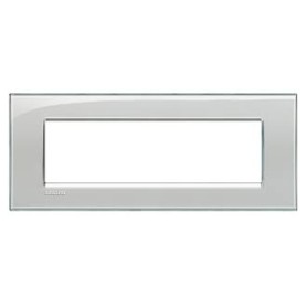Placca 7 posti Grigio Ghiaccio Bticino Living LNA4807KG