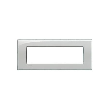 Placca 7 posti Grigio Ghiaccio Bticino Living LNA4807KG