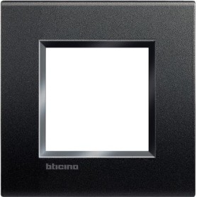 Placca 2 posti Antracite Bticino Living LNA4802AR