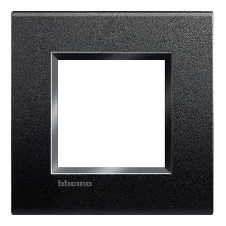 Placca 2 posti Antracite Bticino Living LNA4802AR