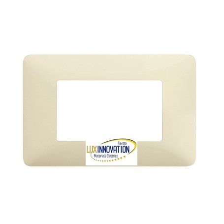 Placca 3 moduli colors avorio compatibile Bticino Matix  Tipo AM4803CAV Placca 3 moduli colors avorio compatibile Bticino Matix  Tipo AM4803CAV