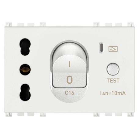 Presa 2P+T 16A P17/11 intb+MT Diff  C16 Vimar arkè bianco 19283.B Presa 2P+T 16A P17/11 intb+MT Diff  C16 Vimar arkè bianco 19283.B