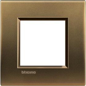Placca 2 posti Bronzo Bticino Living LNA4802BZ