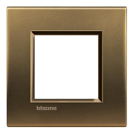 Placca 2 posti Bronzo Bticino Living LNA4802BZ