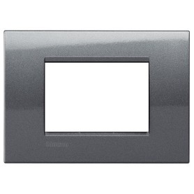Placca 3 posti Acciaio Bticino Living LNA4803AC