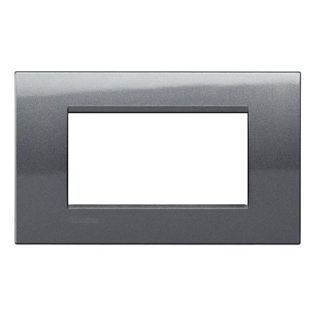 Placca 4 posti Acciaio Bticino Living LNA4804AC