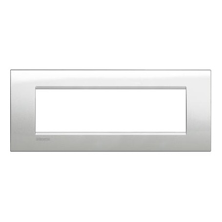 Placca 7 posti Argento Lunare Bticino Living LNA4807GL Placca 7 posti Argento Lunare Bticino Living LNA4807GL