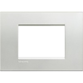 Placca 3 posti Argento Bticino Living LNA4803AG