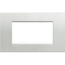 Placca 4 posti Argento Bticino Living LNA4804AG