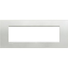 Placca 7 posti Argento Bticino Living LNA4807AG