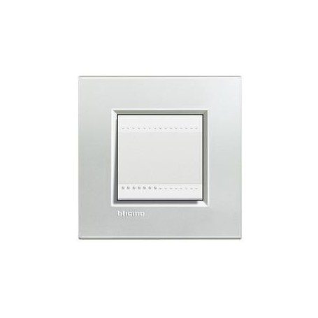 Bticino BTICINO LIVINGLIGHT PLACCA 2 MODULI RETTANGOLARE LNA4802AG ARGENTO 