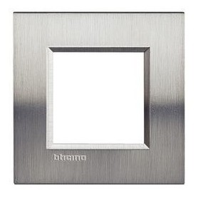 Placca 2 posti Acciaio Spazzolato Bticino Living LNA4802ACS