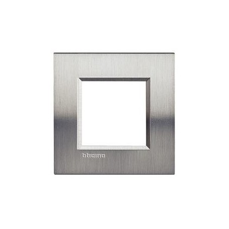 Placca 2 posti Acciaio Spazzolato Bticino Living LNA4802ACS