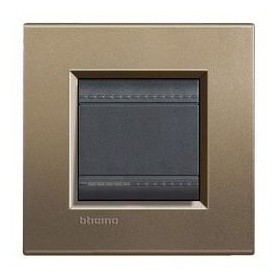 Placca 2 posti Square Bticino Living LNA4802SQ