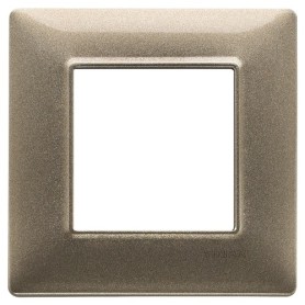 Placca 2M bronzo metallizzato Vimar Plana 14642.70