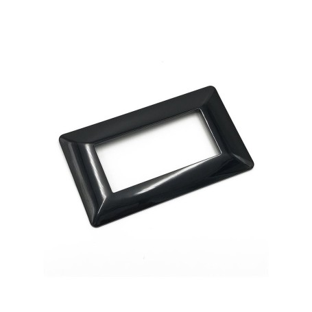Placca Nera 4 posti Compatibile con Bticino Matix Placca Nera 4 posti Compatibile con Bticino Matix