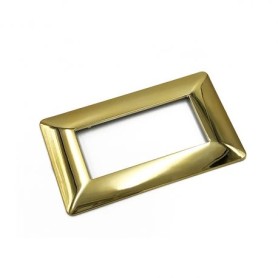 Placca 4 posti Oro lucido Compatibile con Bticino matix tipo am4803or