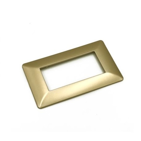 Placca 4 posti Oro satinato Compatibile con Bticino matix Placca 4 posti Oro satinato Compatibile con Bticino matix