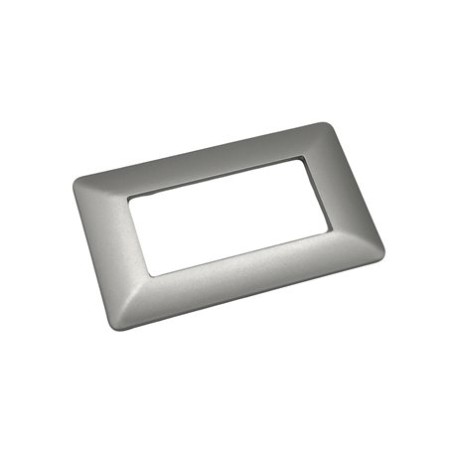 Placca 4 posti  Silver Compatibile con Bticino matix come am4803msl Placca 4 posti  Silver Compatibile con Bticino matix come am4803msl