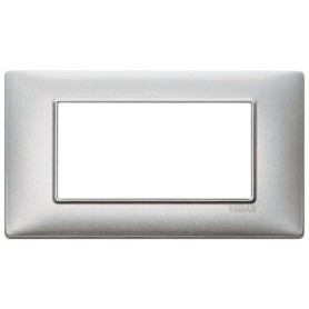 Placca 4M argento metallizzato Vimar Plana 14654.71