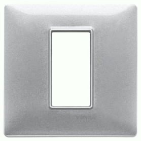 Placca 1M argento metallizzato Vimar Plana 14641.71