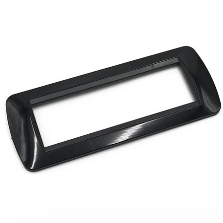 Placca Nera 7 POSTI Compatibile con Bticino Living tipo l4807pa