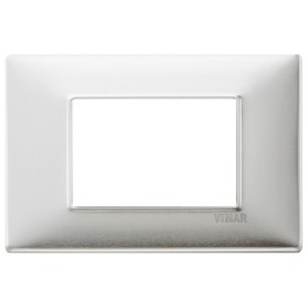 Placca 3M alluminio spazzolato Vimar Plana 14653.81