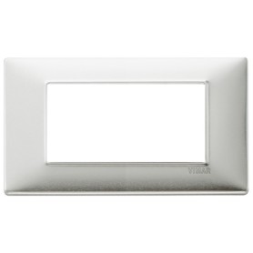 Placca 4M alluminio spazzolato Vimar Plana 14654.81